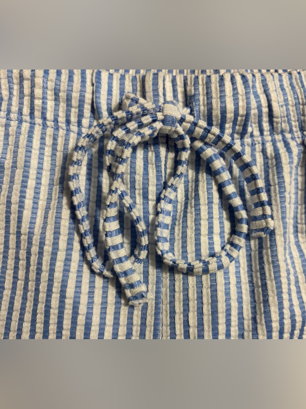 Light Blue/White Striped Lounge Shorts - Size Small - No Brand - Picture 4 of 6